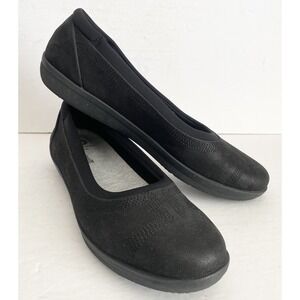 Cloudsteppers by Clarks Ayla Low Slip on Shoe  Women 11 Black Loafers‎ Flat Foam